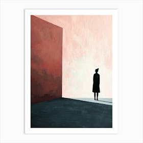 Man In A Coat, Minimalism Art Print