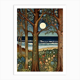 William Morris Moonlight In The Woods 11 Art Print