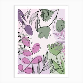 Floral Background Art Print