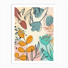 Abstract Floral Pattern 12 Art Print