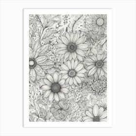 Dahlias 5 Art Print