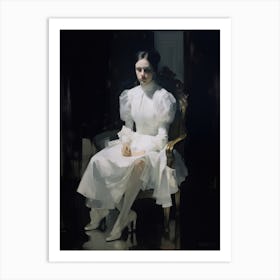 'The White Dress' Art Print