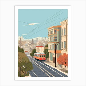 San Francisco California United States Travel Illustration 6 Art Print