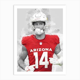 Michael Wilson Arizona Cardinals Art Print