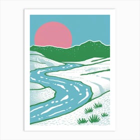 River In The Snow Art Print