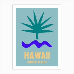 Hawaii, United States, Graphic Style Poster 2 Art Print