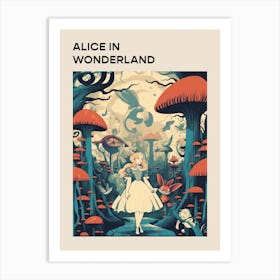 Alice In Wonderland Retro Poster 4 Art Print