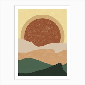 Sunset In The Mountains 23 Art Print