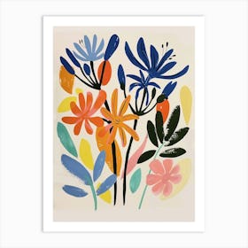 Painted Florals Agapanthus 3 Art Print