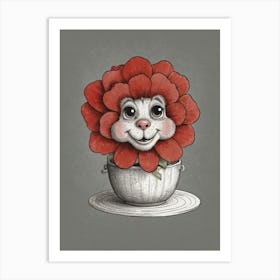 Flower In A Pot Art Print