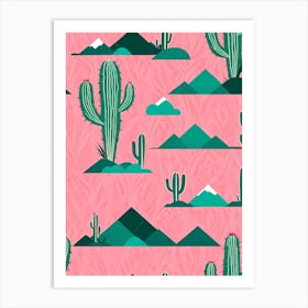 Cactus Pattern Art Print