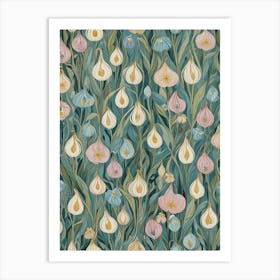 Flower Field Pattern Art Print