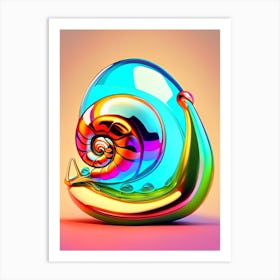Glass Snail  Pop Art Art Print