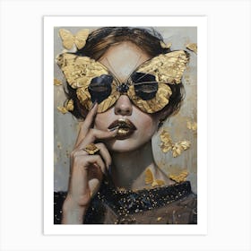 Gold Butterfly 1 Art Print