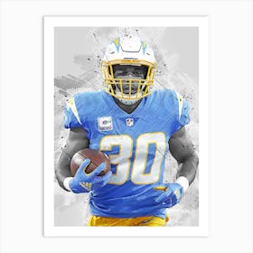 Austin Ekeler Los Angeles Chargers Art Print