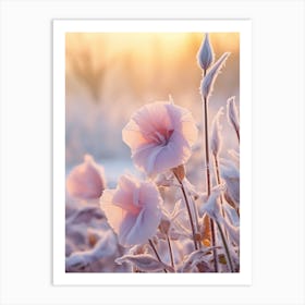 Frosty Botanical Morning Glory 2 Art Print