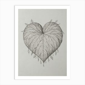 Heart Of Leaves 1 Art Print