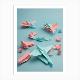 Origami Airplanes Art Print