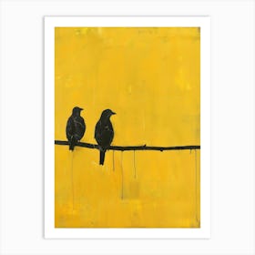 Birds On A Wire 9 Art Print