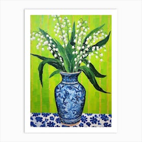 Flowers In A Vase Still Life Painting Lily Of The Valley 1 Art Print