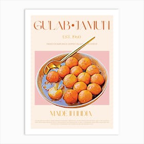 Gulab Jamun Mid Century Art Print