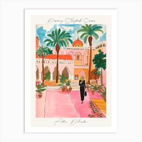 Poster Of Abu Dhabi, Dreamy Storybook Illustration 4 Art Print