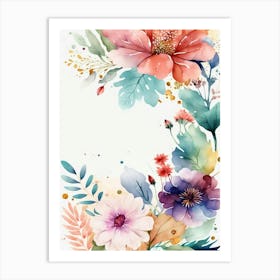 Watercolor Flowers 2 Art Print