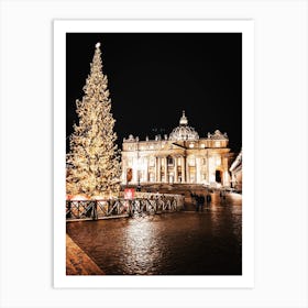 Lighted Holiday Tree In Front Of Building 2787074 1 1 Art Print