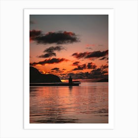 Sunset Over The Water, Alesund Norway Art Print