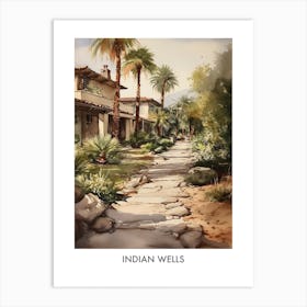 Indian Wells Watercolor 2travel Poster Art Print