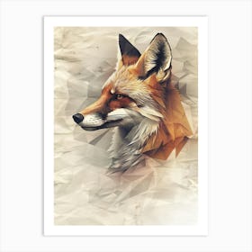 Abstract Fox 1 Art Print