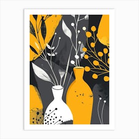 Vases And Flowers 3 Art Print