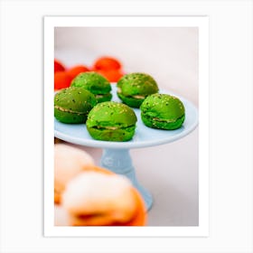 Green Macarons Art Print