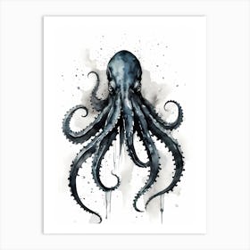 Kraken Watercolor Painting (30) Art Print