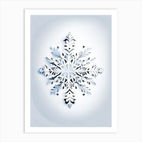 Water, Snowflakes, Marker Art 4 Art Print