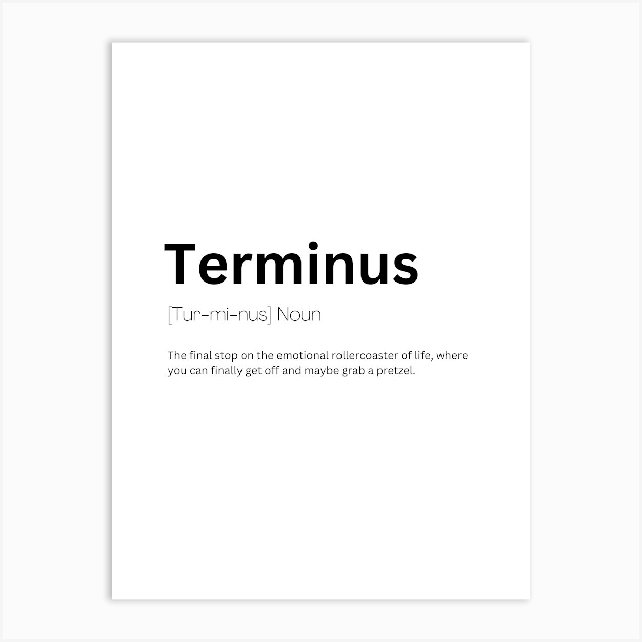 Terminus Definition Meaning Poster