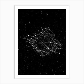 An Intricately Designed Vector Illustration Showcasing An Abstract Polygon Network Embodying Both T (1) Art Print