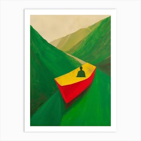 Red Boat Art Print