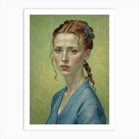 Portrait Of A Beautiful Woman Art Print