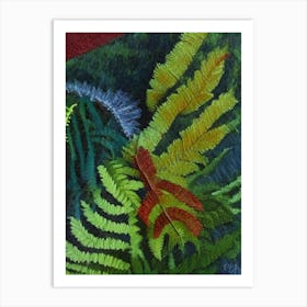 Felt Fern Cézanne Style Art Print