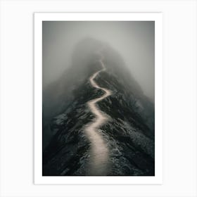 Foggy Mountain Path 1 Art Print