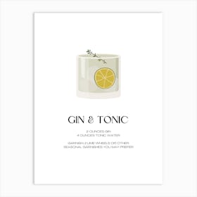 Gin And Tonic Art Print