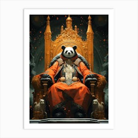 Panda King Art Print