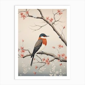 Bird Illustration Kingfisher 3 Art Print