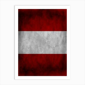 Austria Flag Texture Art Print