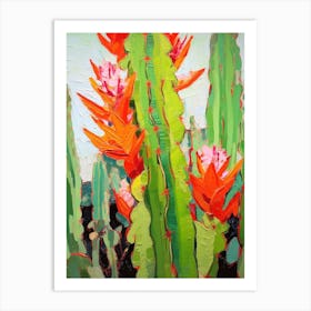 Cactus Painting Chamaecereus Silvestrii 1 Art Print