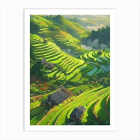 Rice Terraces Art Print