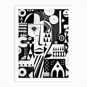 Whimsical Abstract Geometric Shapes 2 Art Print