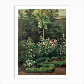 A Rose Garden (1862), Camille Pissarro Art Print