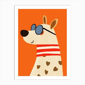 Little Capybara Wearing Sunglasses Art Print